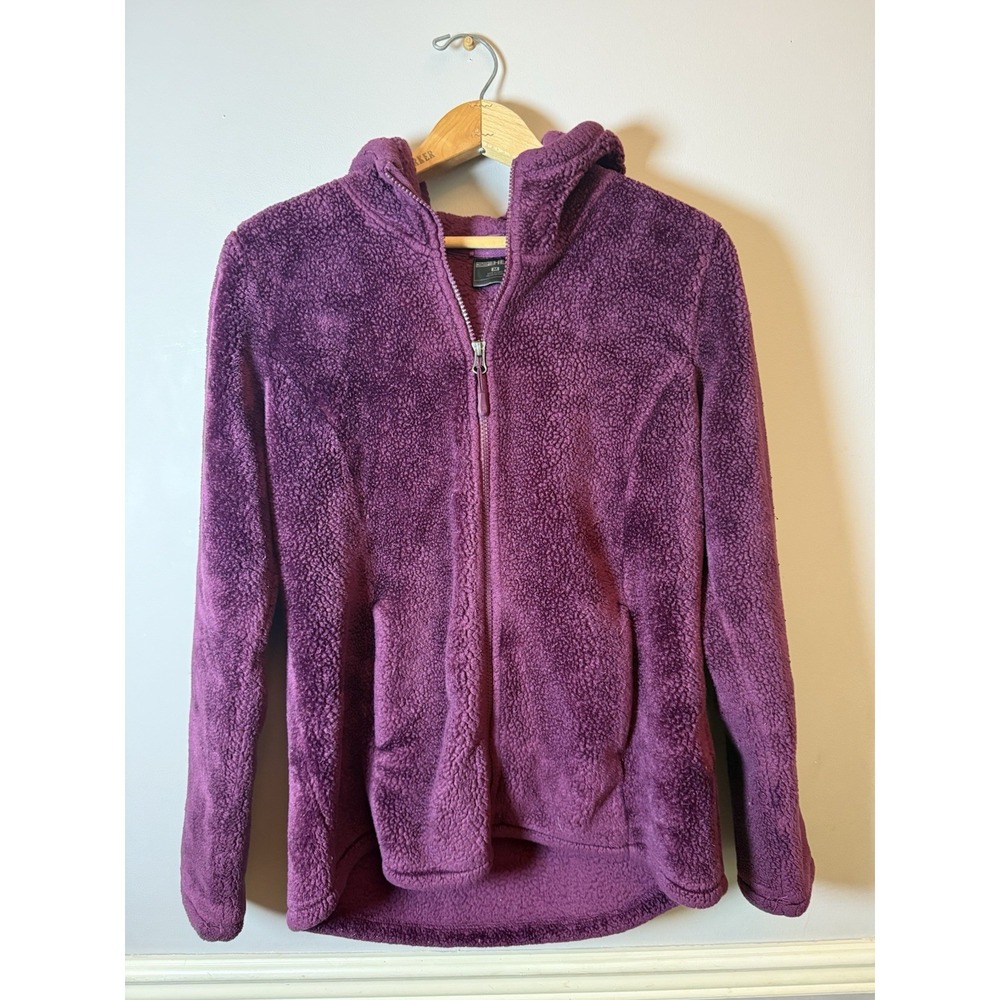 32 Degrees Heat Womens Plush Zip Jacket Purple Eggplant‎ color Size Medium
